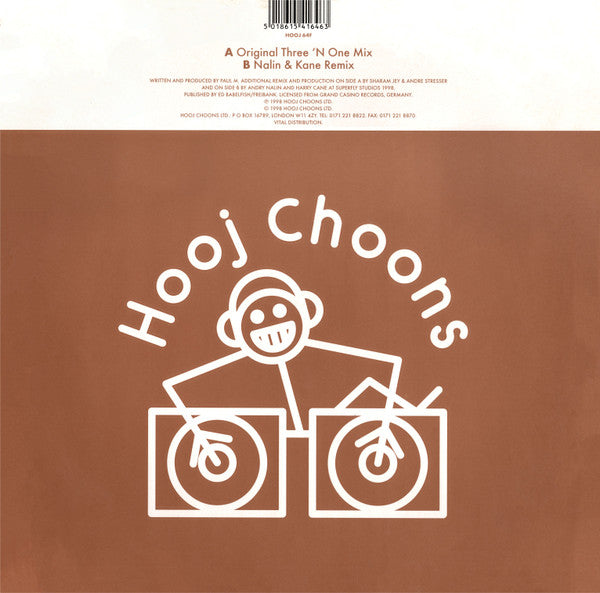 Image of Back Cover of 12" - G+/G - ENERGY 52, Caf  Del Mar '98 (Hooj Choons; HOOJ 64F, UK 1998, Picture Sleeve), Record has lots of marks on each side, some deeper than others. Writing on label in marker pen. Sleeve worn, scuffed and creased, with taped opening,  - 2516288C