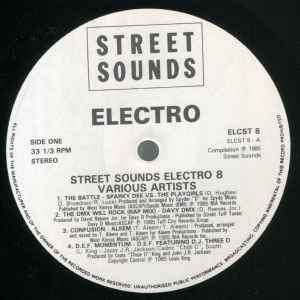 Image of Label Cover of 4624217E: LP - VARIOUS ARTISTS, Street Sounds Crucial Electro 8 (Street Sounds; ELCST 8, UK 1985, Picture sleeve) Plenty of hairlines but plays ok.  VG/G+