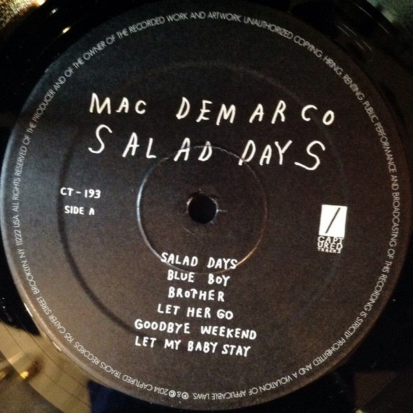 Image of Label Cover of LP - VG/G+ - MAC DEMARCO, Salad Days (Captured Tracks; CT193LP, US 2014, Gatefold, Inner, NO Poster), ,  - 2416563C