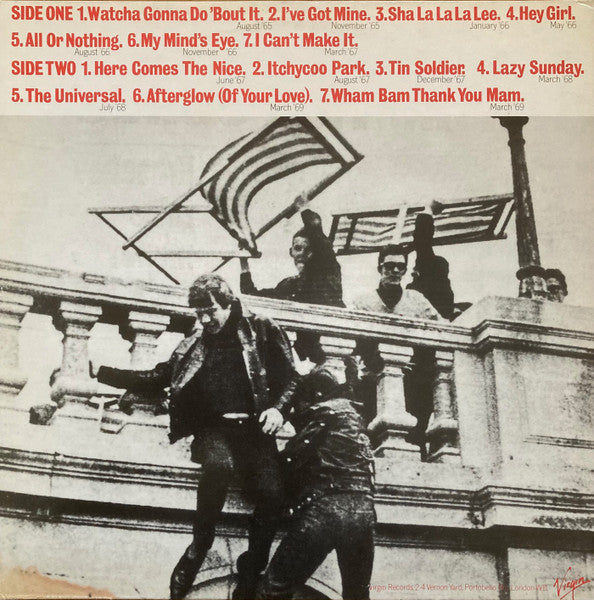 Image of Back Cover of LP - VG+/VG+ - SMALL FACES, Big Hits (Virgin; V 2166, UK 1980, Gatefold), ,  - 1126098E