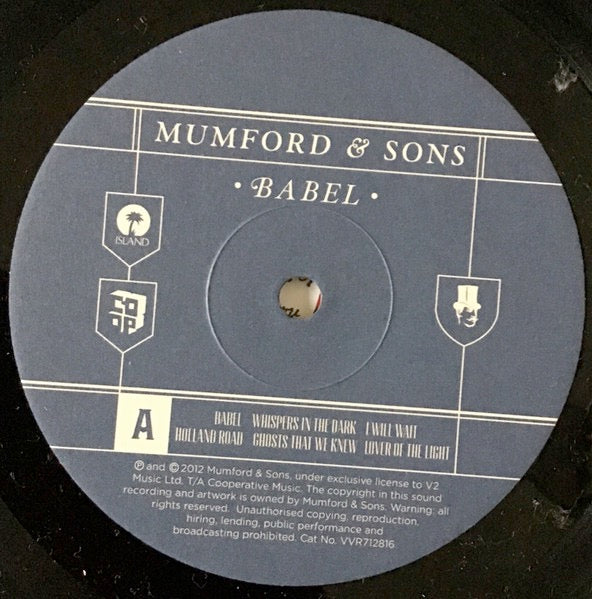 Image of Label Cover of LP - EX/VG+ - MUMFORD AND SONS, Babel (Gentlemen Of The Road; VVR712816, Europe 2012, Gatefold, Inner), ,  - 4026035E
