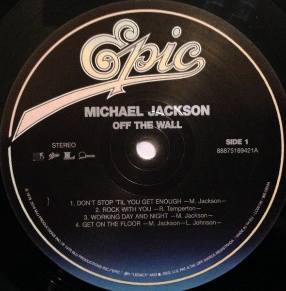 Image of Label Cover of LP - EX/EX - MICHAEL JACKSON, Off The Wall (Epic; 88875189421, Europe 2016 Reissue, Gatefold), Still In Opened Shrinkwrap,  - 3416007C