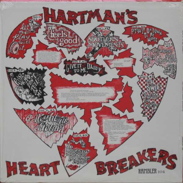 Image of Back Cover of LP - VG+/VG+ - HARTMAN'S HEART BREAKERS, Give It To Me, Daddy! (Hot Hillbilly Rhythm From The 1930s) (Rambler; RAMBLER 104, US 1981, Black Vinyl), ,  - 3516193C