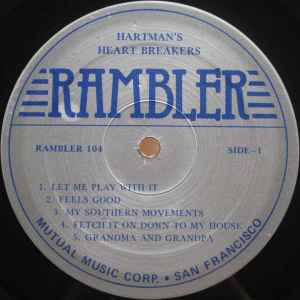Image of Label Cover of LP - VG+/VG+ - HARTMAN'S HEART BREAKERS, Give It To Me, Daddy! (Hot Hillbilly Rhythm From The 1930s) (Rambler; RAMBLER 104, US 1981, Black Vinyl), ,  - 3516193C