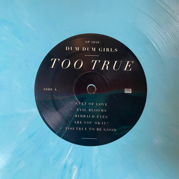 Image of Label Cover of LP - VG+/VG+ - DUM DUM GIRLS, Too True - Loser Edition (Sub Pop; SP1040, UK 2014, Inner, Limited Blue Marble Vinyl), Still In Opened Shrinkwrap With Hype Sticker and Clear Title Sticker,  - 3126244E