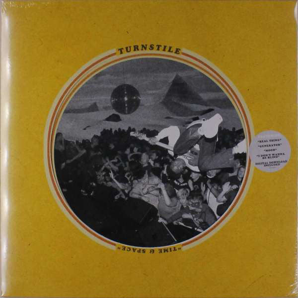 Image of Front Cover of 4924019E: LP - TURNSTILE, Time and Space (Roadrunner Records; 1686-174422, US 2018, Gatefold Sleeve in Die Cut Card Outer Sleeve, White Vinyl)   VG+/VG+