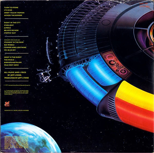 Image of Back Cover of 2xLP - G+/VG - ELO - THE ELECTRIC LIGHT ORCHESTRA, Out Of The Blue (United Artists Records; UAR 100, UK 1977, Gatefold, 2 Inners, No Cut Out Sheet, ALLEN), ,  - 4326187E