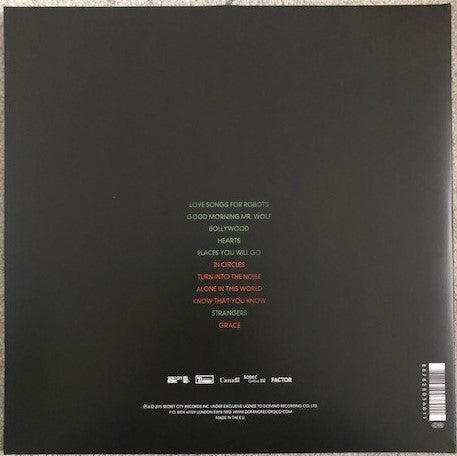 Image of Back Cover of LP - VG+/EX - PATRICK WATSON, Love Songs For Robots (Domino; WIGLP360, UK 2015, Gatefold, Inner, With 7"), ,  - 0826071E