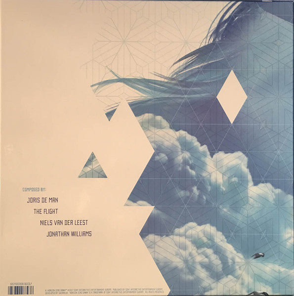 Image of Back Cover of 4xLP - VG+/VG+ - JORIS JORIS DE MAN, THE FLIGHT, NIELS VAN DER LEEST, JONATHAN WILLIAMS, Horizon Zero Dawn (Sony Interactive Entertainment Europe; SIEE03LP, Europe 2017, Box Set, 4 Inners, White Vinyl, Ltd to 1500), Fantastic condition, like new,  - 0246020S