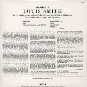 Image of Back Cover of LP - VG+/VG - LOUIS SMITH , Smithville (Doxy; DOX874, Europe 2012 Reissue, Insert), Mark across Side 1 but doesn't affect play. Light creasing on sleeve.,  - 2546085S