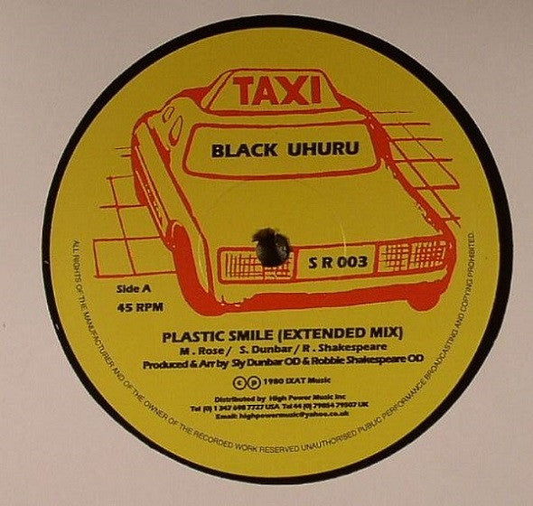 Image of Label Cover of 4614268C: 12" - BLACK UHURU, Plastic Smile (Taxi; S R 003, UK 2013 Reissue, Company Sleeve)   EX/VG+