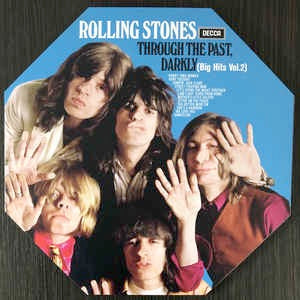 Image of Front Cover of LP - VG+/VG - THE ROLLING STONES, Through The Past, Darkly (Big Hits Vol. 2) (Decca; SKL 8818-1, Europe 2019 Reissue, Die Cut Octagonal Sleeve in Stickered Plastic Sleeve, Company Inner, 180 Gram Orange Vinyl), ,  - 2946281S