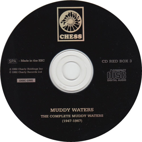 Image of Label Cover of 9xCD - VG/VG - MUDDY WATERS, The Complete Muddy Waters 1947-1967 (Charly Records; CD RED BOX 3, UK 1992, Box Set, Booklet), Shelf wear & small tear to box opening. Light marks here and there, some inserts have minor age discolouring.,  - 3416277C