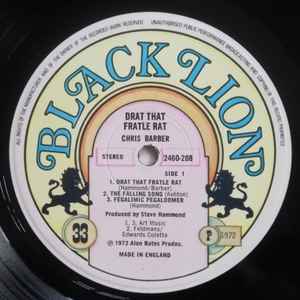 Image of Label Cover of LP - VG/VG - CHRIS BARBER, Drat That Fratle Rat! (Black Lion Records; 2460-208, UK 1972), Hairlines, edge wear,  - 3046009S