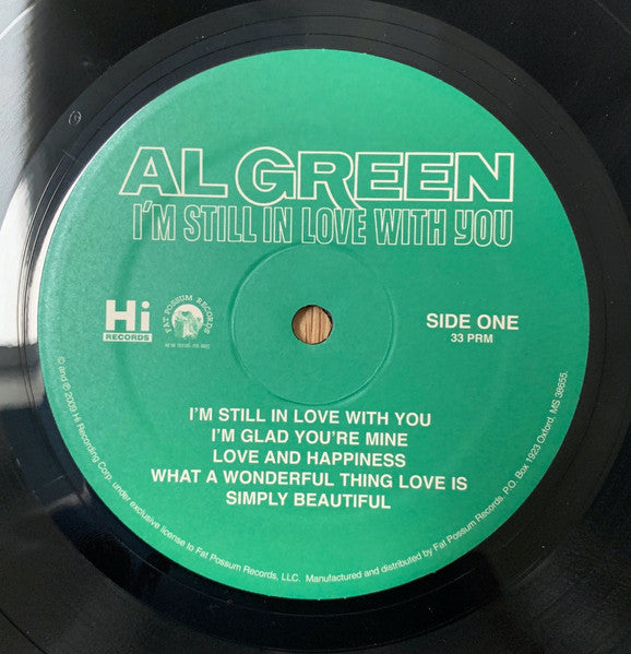 Image of Label Cover of LP - NEW/NEW - AL GREEN, I'm Still In Love With You (Fat Possum Records; FPH1136-1, US 2009 Reissue, Picture Sleeve), , Al Green's fifth studio album, "I'm Still In Love With You," was released on October 23rd, 1972. Although Al Green's second long-player from 1972 has the same sexy style as his previous album, "I'm Still In Love With You" stands out because it finds Green developing a suave romantic tone and becoming more ambitious with his songwriting and selections. "Love and Happ