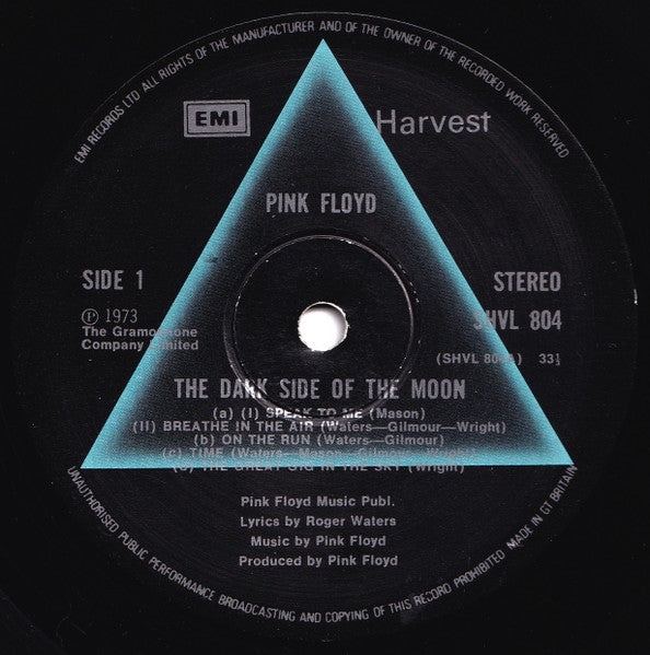 Image of Label Cover of LP - VG/G+ - PINK FLOYD, The Dark Side Of The Moon (Harvest; SHVL 804, UK 1970s Reissue, Gatefold, No Poster, No Stickers, Sixth Press A7/B6 Matrix.), ,  - 4026328E
