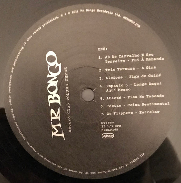 Image of Label Cover of LP - VG+/VG+ - VARIOUS, Mr Bongo Record Club Volume Three (Mr Bongo; MRBLP165Series:Mr Bongo Record Club   Volume Three, UK 2019, Picture Sleeve, Insert), ,  - 3746114S