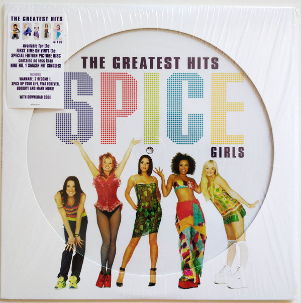 Image of Front Cover of LP - VG+/EX - SPICE GIRLS, The Greatest Hits (Virgin; SPICE2019, Europe 2019 Reissue, Die Cut Sleeve, Insert, Picture Disc), Opened Instore, Still In Stickered Shrinkwrap,  - 3746121S