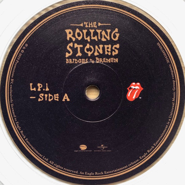 Image of Label Cover of 1514305C: 3xLP - THE ROLLING STONES, Bridges To Bremen (Eagle Rock Entertainment; EAGLP694, Europe 2019, Gatefold, 3 Inners, Clear Vinyl)   VG+/VG+