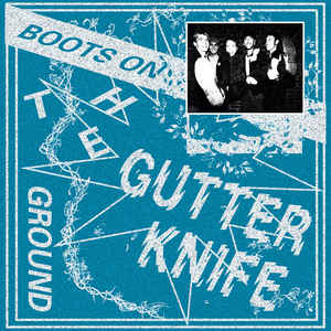Image of Front Cover of Mini LP - EX/EX - GUTTER KNIFE, Boots On The Ground (Quality Control HQ; QCHQ-054, UK 2019, Textured Sleeve, Insert, Blue Vinyl), ,  - 2526367E