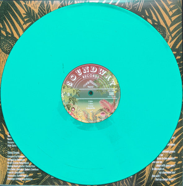 Image of Label Cover of 1324223E: LP - FLAMINGODS, Majesty (Soundway; SNDWD085, UK 2016, Inner, Green Vinyl) Still In Stickered Shrinkwrap  EX/VG+