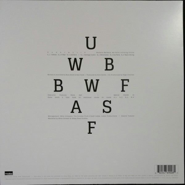 Image of Back Cover of LP - EX/EX - UNDERWORLD, Barbara Barbara, We Face A Shining Future (Caroline International; UWR00062, UK, Europe & US 2016, Picture Sleeve, Inner), Opened Instore,  - S