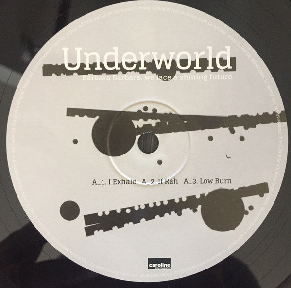 Image of Label Cover of LP - EX/EX - UNDERWORLD, Barbara Barbara, We Face A Shining Future (Caroline International; UWR00062, UK, Europe & US 2016, Picture Sleeve, Inner), Opened Instore,  - S