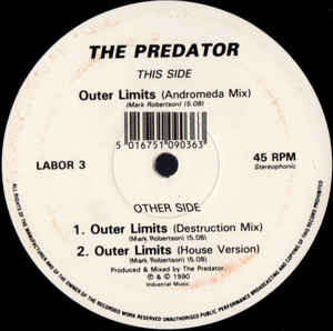 Image of Front Cover of 12" - /G+ - THE PREDATOR, Outer Limits (Industrial Music; LABOR 3, UK 1990), ,  - 2346179S