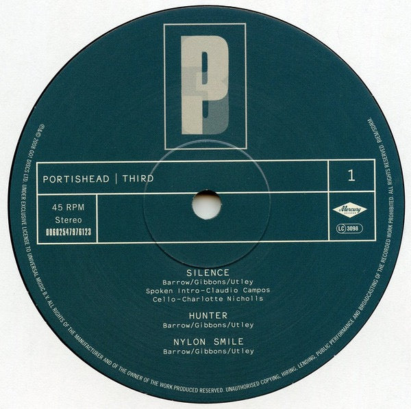Image of Label Cover of 2xLP - VG+/VG+ - PORTISHEAD, Third (Mercury; 00602547976123, Europe 2017 Reissue, Gatefold, 180g), Sleeve has light ring wear, still in opened shrinkwrap.,  - 4016246C