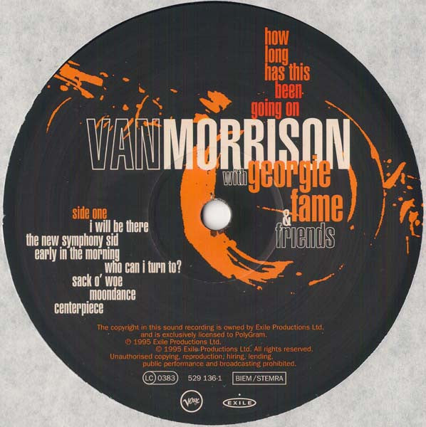 洋楽 Van Morrison ie fame how long lp VAN MORRISON WITH GEORGIE FAME & FRIENDS, How Long Has This Been