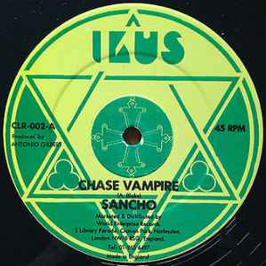 Image of Front Cover of 4644157S: 12" - SANCHO, Chase Vampire (Ikus Records; CLR 002, UK 1980s)   /VG+