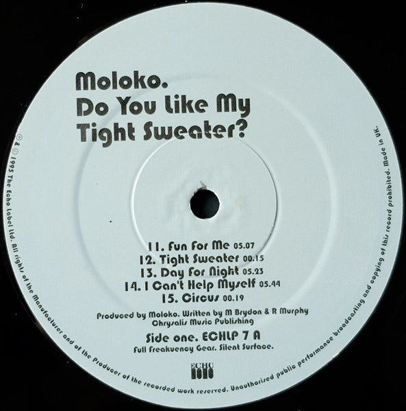 Image of Label Cover of 5014235C: 2xLP - MOLOKO, Do You Like My Tight Sweater? (Echo; ECHLP 7, UK 1995) Sleeve has wear at edges, corners and spine. Creasing too  VG/VG+