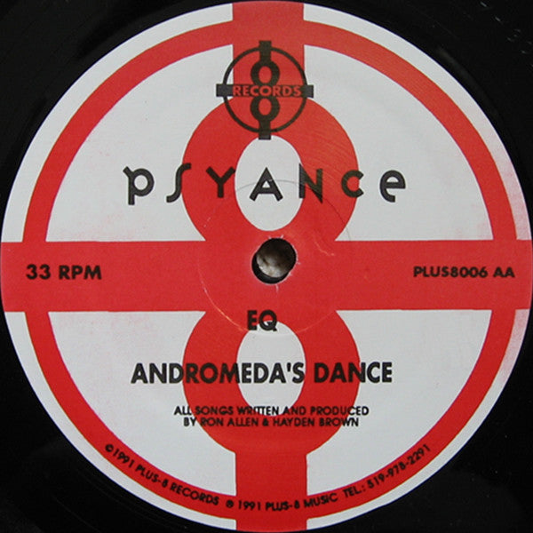 Image of Label Cover of 12" - VG/VG+ - PSYANCE, Motion (Plus 8 Records; PLUS8006, Canada 1991, Company Sleeve, Stickered Sleeve), original stickered sleeve. highlighter on labels. great copy!,  - 1746374S
