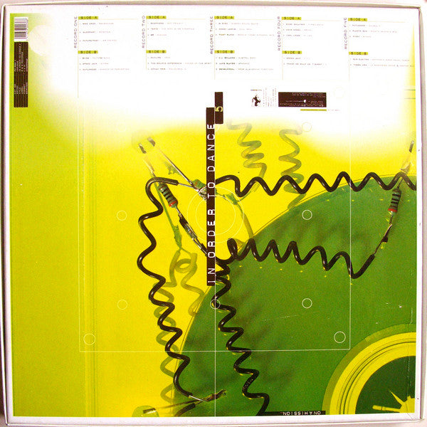 Image of Back Cover of 5xLP - VG/VG - VARIOUS ARTISTS, In Order To Dance 5 (R&S; RS 932 LP, Belgium 1994, Box Set, Limited Edition), Pressing fault to the outer edge of Disc 3 thst causes some clicks in the run-in groove. Tracks themselves are not affected., Techno - 3026044E