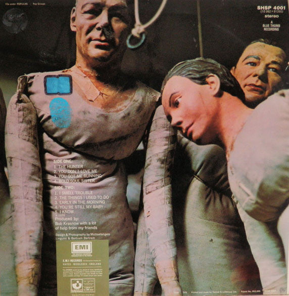 Image of Back Cover of LP - VG/VG - IKE & TINA TURNER, The Hunter (Harvest; SHSP 4001, Harvest    1E 062   91260, UK 1970, Laminated Sleeve, Inner), Light marks. Strong VG. Light wear to sleeve with ringwear. Light pencil writing on inner.,  - 3546322S