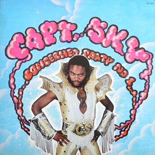 Image of Front Cover of 4813437C: LP - CAPTAIN SKY, Concerned Party #1 (TEC; TEC1202, US 1980, Gatefold, Company Inner) Edge wear on sleeve. Writing on label  VG/VG