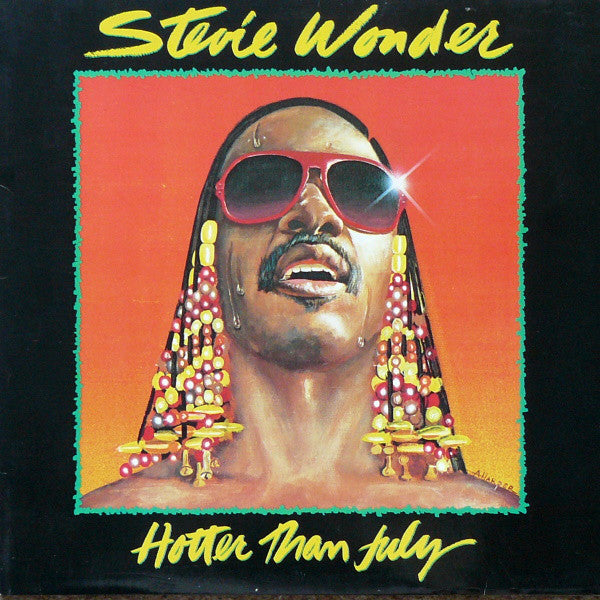 Image of Front Cover of 4614332C: LP - STEVIE WONDER, Hotter Than July (Motown; STMA 8035, UK 1980, Gatefold, Inner) Light Marks only.  VG/VG