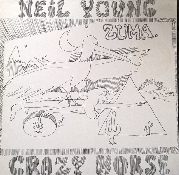 Image of Front Cover of LP - VG+/G+ - NEIL YOUNG WITH CRAZY HORSE, Zuma (Reprise Records; REP 54 057, Europe 1980s Reissue, Textured Sleeve, NO Inner), ,  - 2616047C