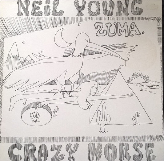 Image of Front Cover of LP - VG+/G+ - NEIL YOUNG WITH CRAZY HORSE, Zuma (Reprise Records; REP 54 057, Europe 1980s Reissue, Textured Sleeve, NO Inner), ,  - 2616047C