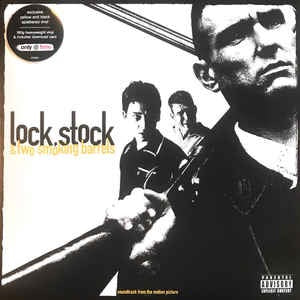 Image of Front Cover of 2xLP - VG/EX - VARIOUS, Lock, Stock & Two Smoking Barrels (Soundtrack From The Motion Picture) (Island Records; 0602567513568, UK 2018 Reissue, Yellow & Black Splatter Vinyl), Just a light indent to front of sleeve and slightly bumped corners. ,  - 0816465C