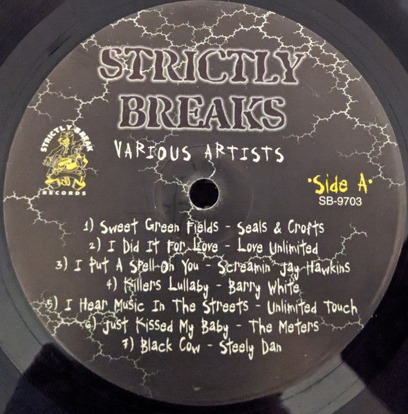 Image of Label Cover of 0426091E: LP - VARIOUS, Strictly Breaks 3 (Strictly Breaks; SB9703, US 1997, Picture sleeve) Light marks. Sleveve in shrinkwrap (opened).  EX/VG
