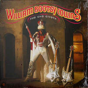 Image of Front Cover of 3714312C: LP - WILLIAM "BOOTSY" COLLINS, The One Giveth, The Count Taketh Away (Warner Bros. Records; BSK 3667, US 1982) Sleeve has edge, spine, corner wear; a notched cut-out at top edge. Also a WB sticker on reverse. No inner  VG/VG