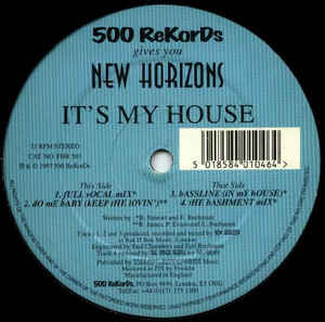 Image of Front Cover of 12" - /VG - NEW HORIZONS, It's My House (500 ReKorDs; FHR 503, UK 1997), ,  - 2246064S