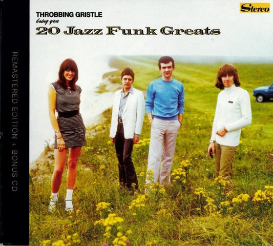 Image of Front Cover of 2xCD - VG+/VG - THROBBING GRISTLE, 20 Jazz Funk Greats (Industrial Records; IRLCD003, UK 2011 Reissue, Gatefold Card Sleeve), Light marks, plays fine.,  - 3216181C