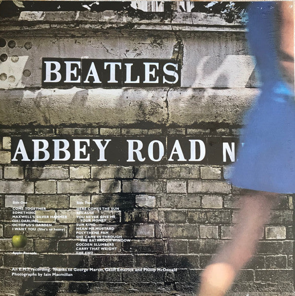 Image of Back Cover of LP - NEW/NEW - THE BEATLES, Abbey Road (Apple Records; 7791512, Worldwide 2019 Reissue, 180 Gram Vinyl, 50th Anniversary Edition Remix By Giles Martin and Sam Okell), , In personal terms between the group, Abbey Road may have marked the beginning of the end but in creative terms it kept pace with the rest of the bands' -by now - classic back catalogue. Having outgrown, to some degree, the shackles of psychedelia, the Beatles began writing music that pointed to a future which they woul