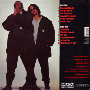 Image of Back Cover of LP - G+/G - CONSCIOUS DAUGHTERS, Ear To The Street (Priority Records; P1 53877, Scarface Records    P1 53877, US 1993), Light marks that don't really affect playing, close to VG with light background noise. Sleeve in opened shrinkwrap.,  - 3246102S