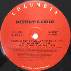 Image of Label Cover of 12" - VG/VG - DESTINY'S CHILD, No No No (Columbia; 44 78687, US 1998, Picture Sleeve), Hype stickered shrink-wrap; wear along opening; bumped corners,  - 2116457C
