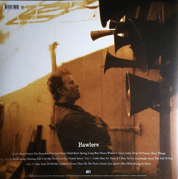Image of Back Cover of 2xLP - VG+/VG+ - TOM WAITS, Bawlers (Anti-; 7549-1, Europe 2018 Reissue, Gatefold, 2 Inners, 180 Gram Red Vinyl), ,  - 3656290S