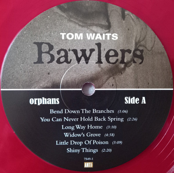 Image of Label Cover of 2xLP - VG+/VG+ - TOM WAITS, Bawlers (Anti-; 7549-1, Europe 2018 Reissue, Gatefold, 2 Inners, 180 Gram Red Vinyl), ,  - 3656290S