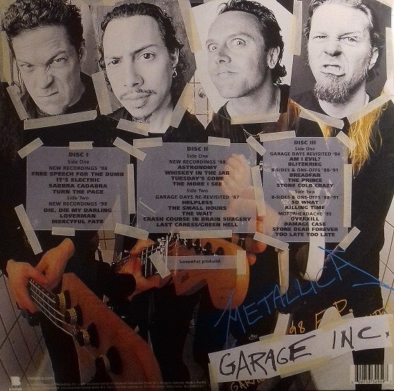 Image of Back Cover of 3xLP - VG/VG+ - METALLICA, Garage Inc. (Blackened Recordings; BLCKND013-1, Europe 2014 Reissue, Gatefold, 2 Inserts, 180 Gram Vinyl), ,  - 3626480E